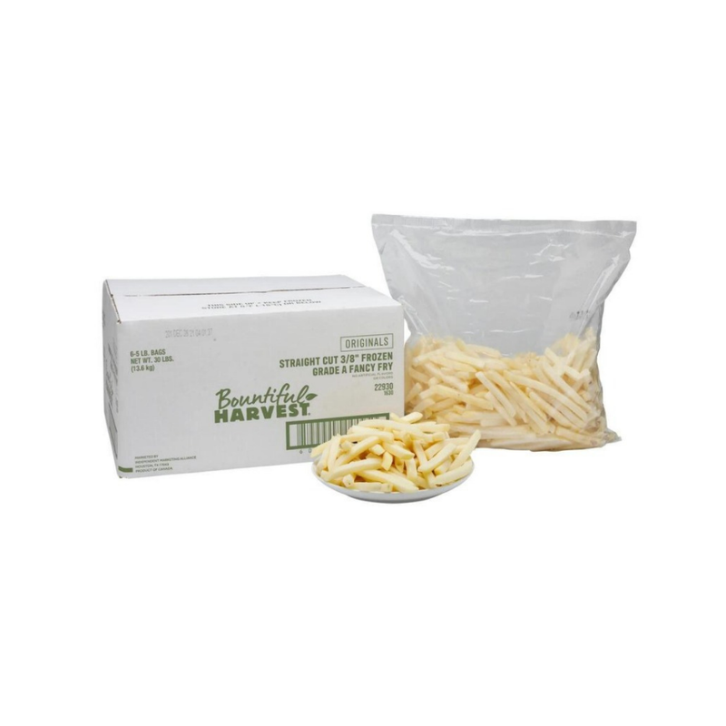 Frozen French Fries 3/8” Bountiful Harvest 13.62 kg